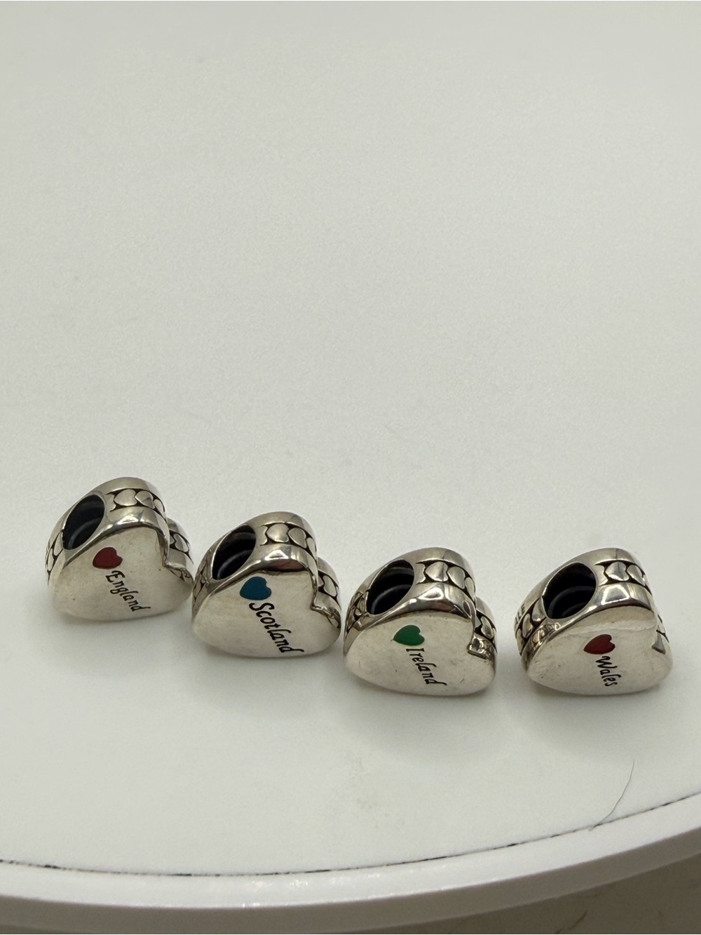 Pandora CHOICE of 1 Heart Shaped Charm for England, Ireland, Scotland OR Wales